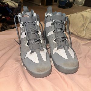 Size 13 grey and white Nike Air Maxes